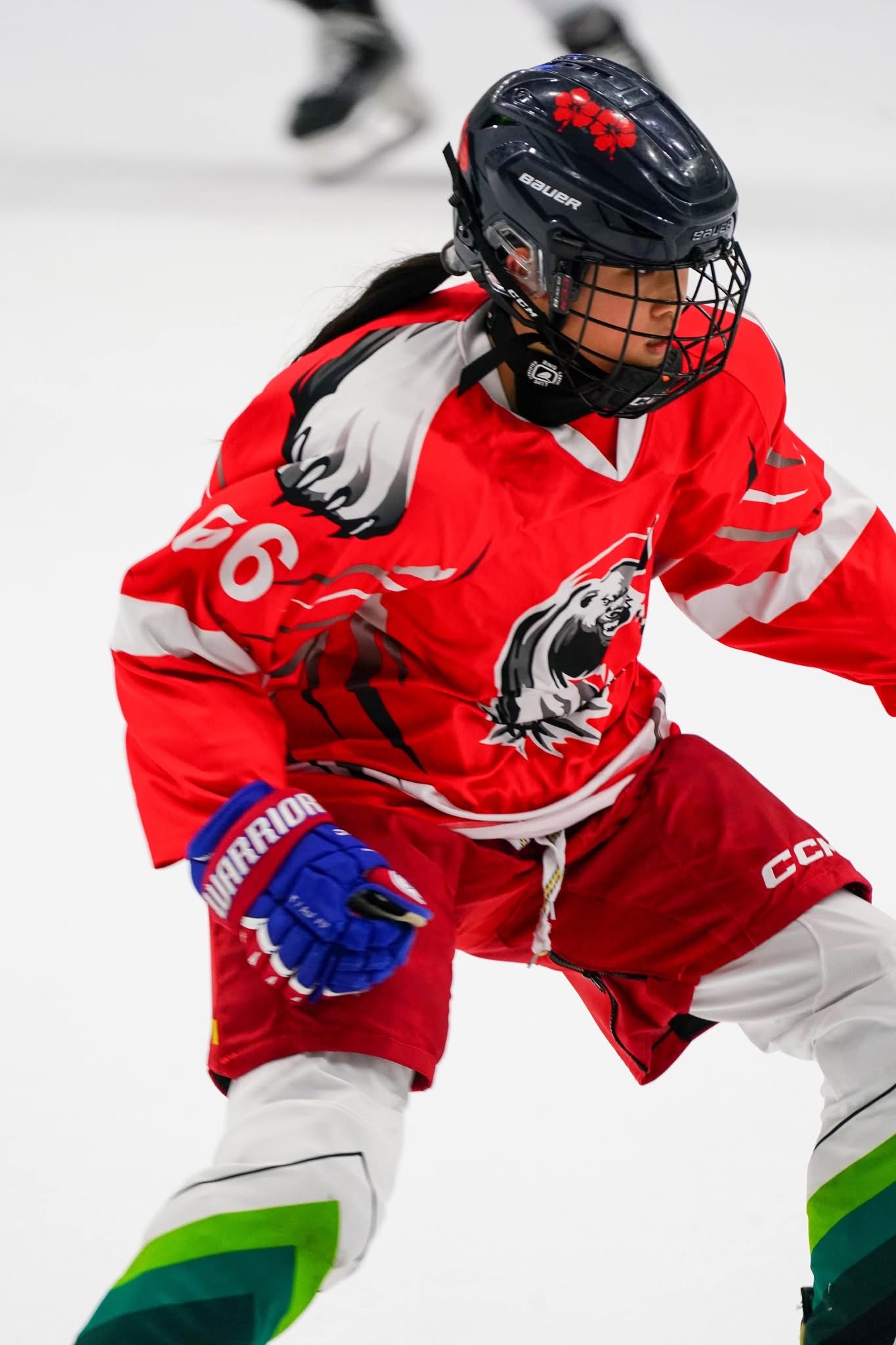 Huấn luyện viên hướng dẫn kỹ thuật khúc côn cầu cho thiếu niên