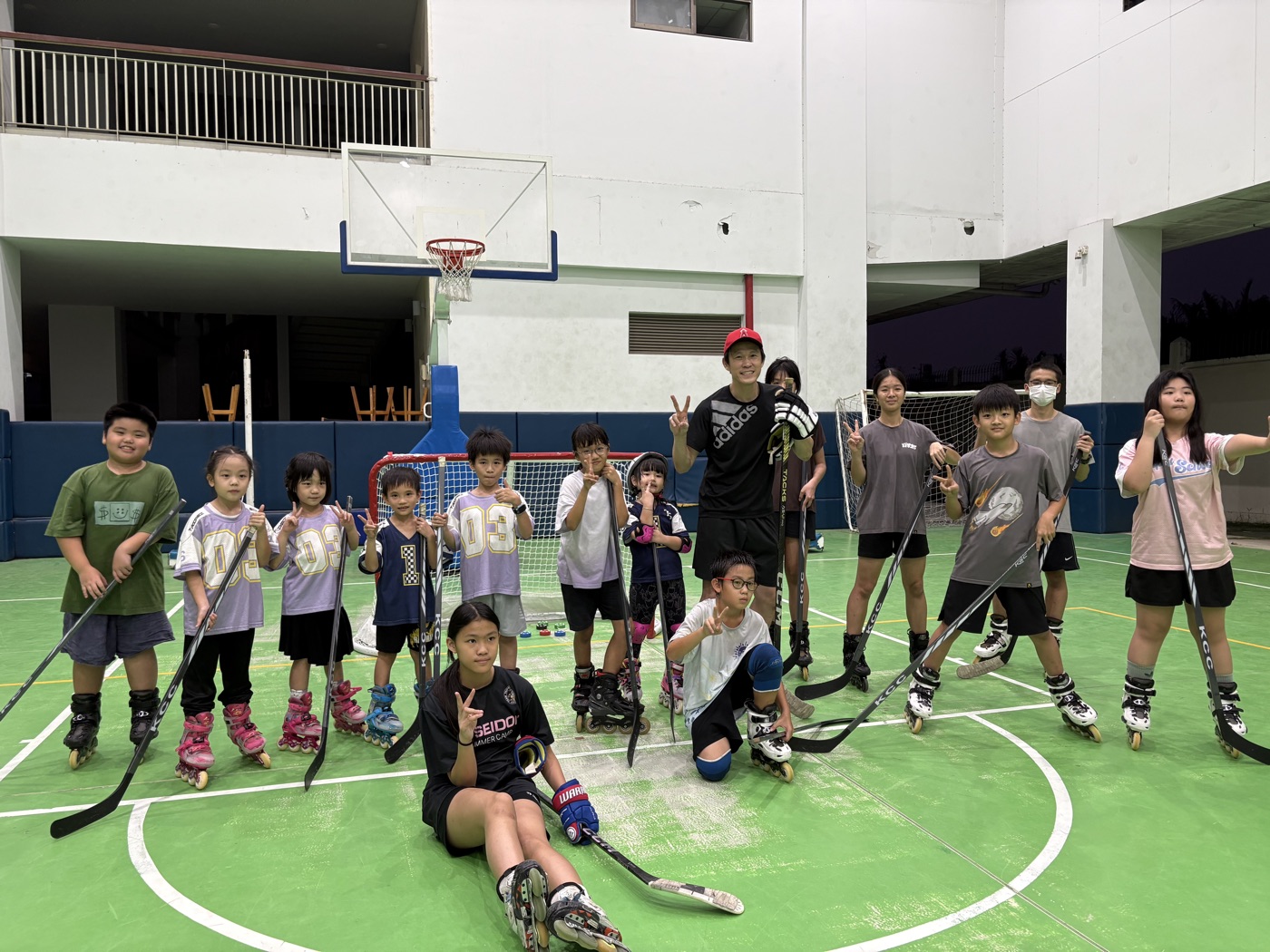 Inline hockey match training in Ho Chi Minh City